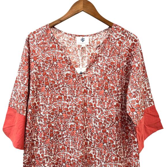 Pomegranate Womens Orange Bird Caftan Cover Up Size XS New with Tags NWT - Picture 3 of 11